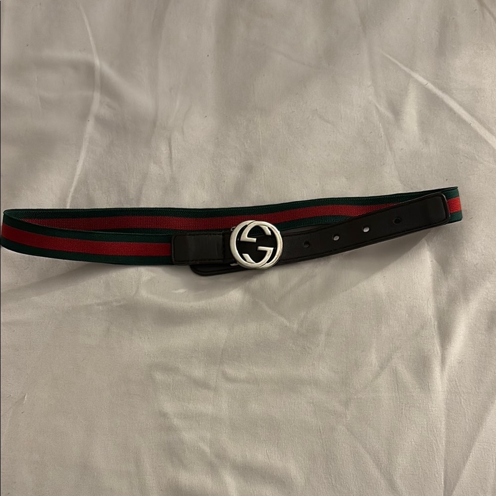 Gucci Belt with Red and Green Stripes